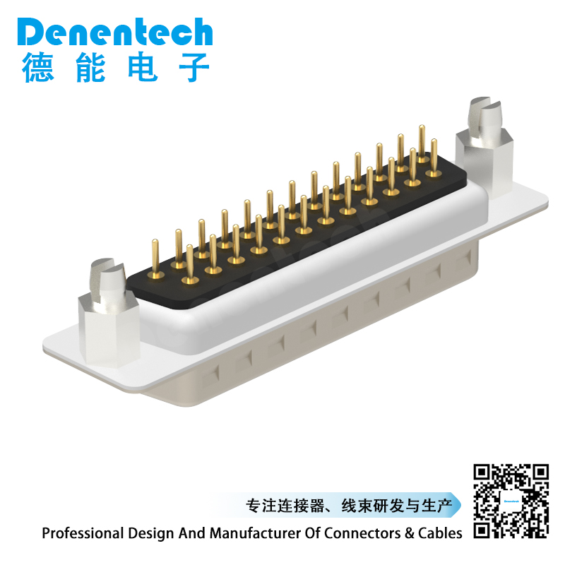 Denentech corrosion resistant d-sub 25 pin male connector HD 25P male straight DIP 25 pin d-sub connectors 